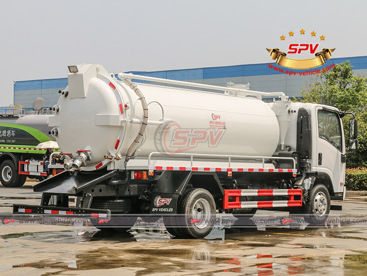 6,000 Litres Waste Liquid Disposal Truck - Rear Right Side